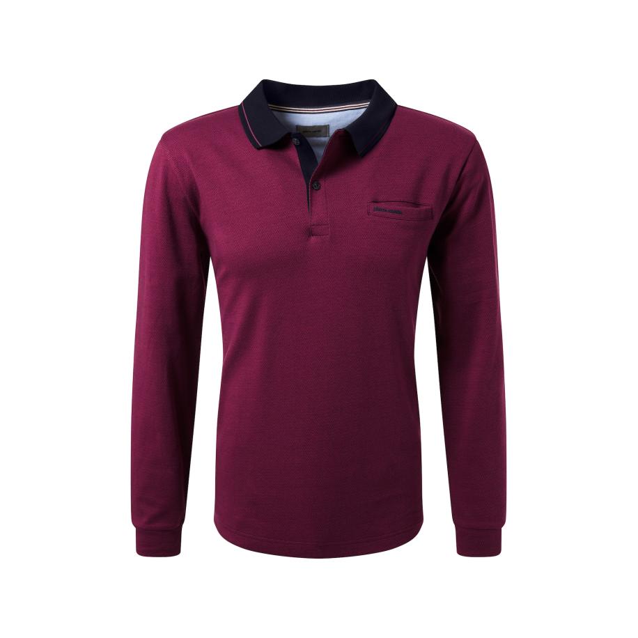 Pierre Cardin PIERRE CARDIN Shirt nachtblauw / wijnrood -