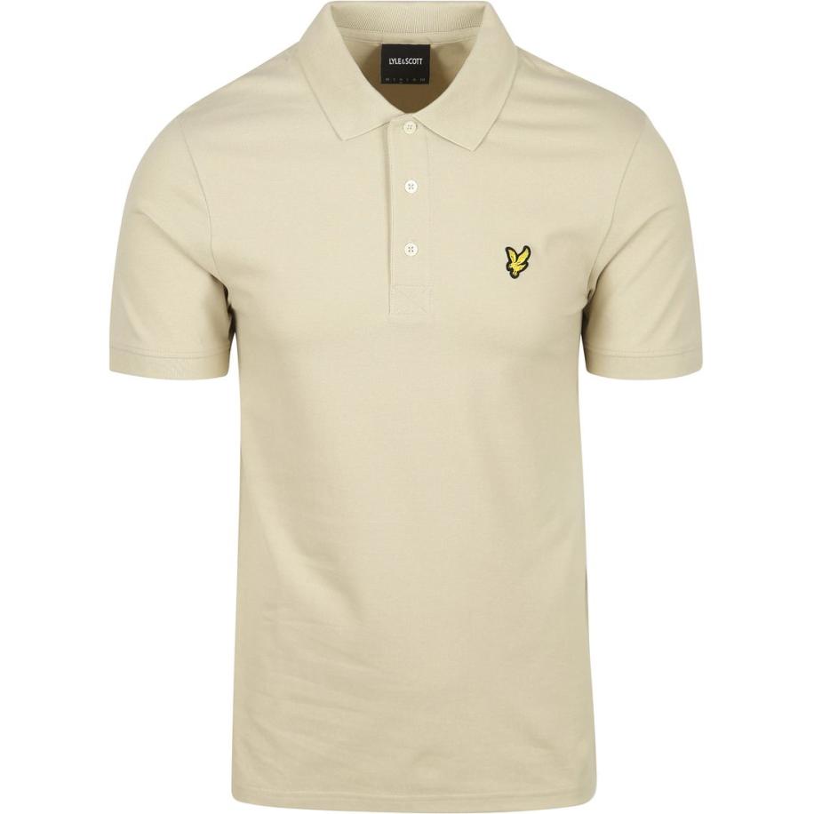 Lyle and Scott Polo Plain Grey Taupe Bruin