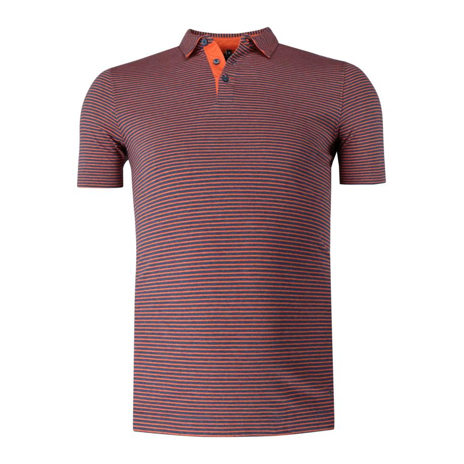 Marvelis Casual Polo shirt Korte mouw mandarijn Oranje