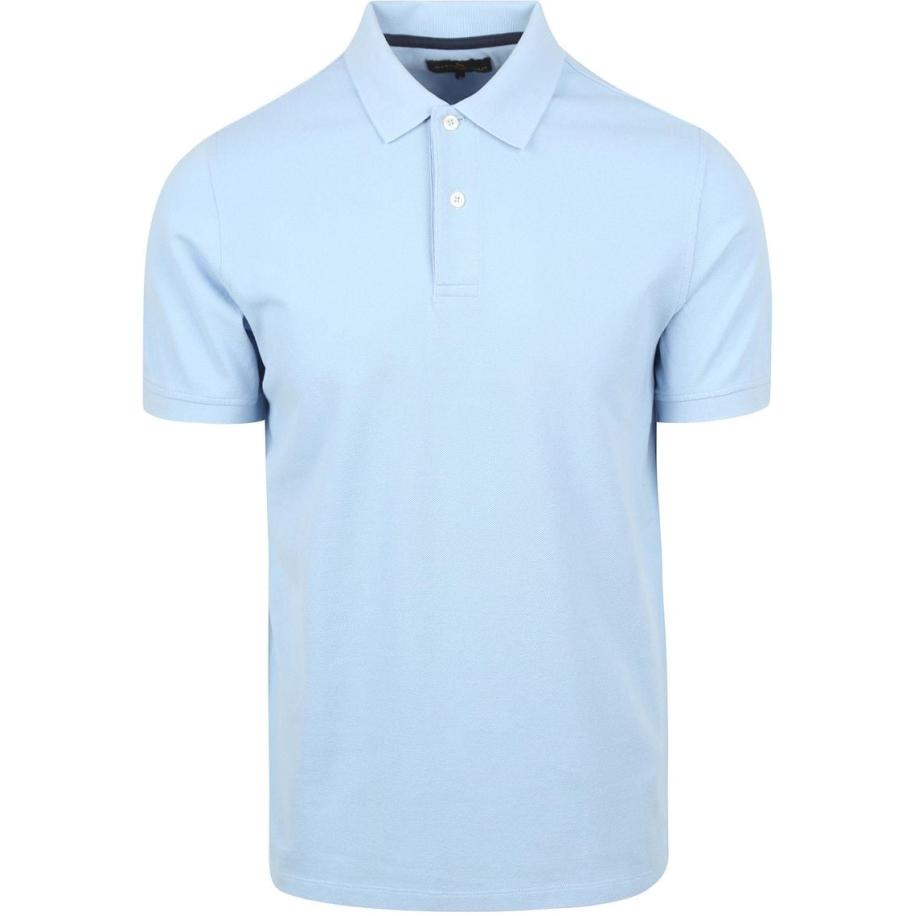 Steppin' Out Polo Piqué Classic Lichtblauw Blauw
