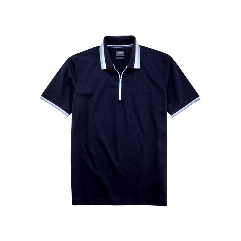OLYMP Casual Polo shirt Korte mouw marine Blauw