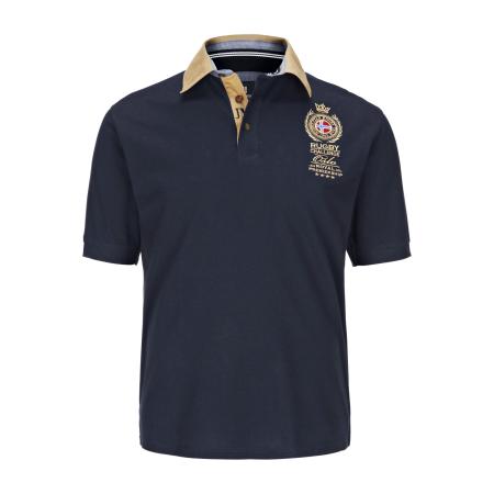 Jan Vanderstorm Polo shirt Korte mouw donkerblauw