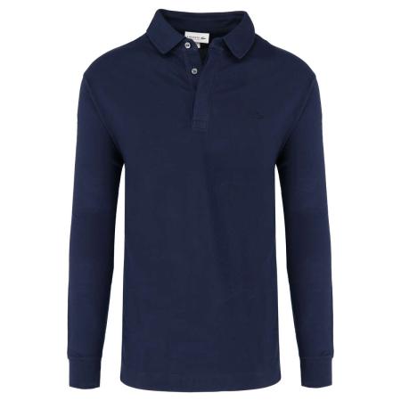 Lacoste Paris Poloshirt lange mouw marine, Effen
