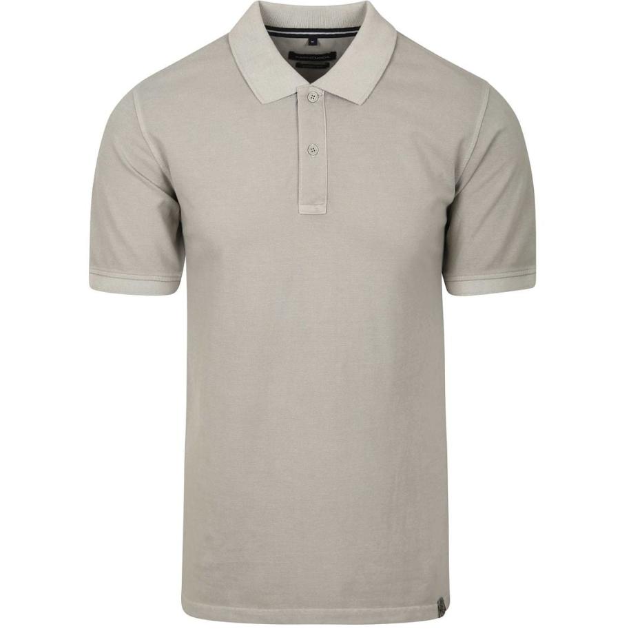 Casa Moda Polo Piqué Garment Dye Grijs Grijs