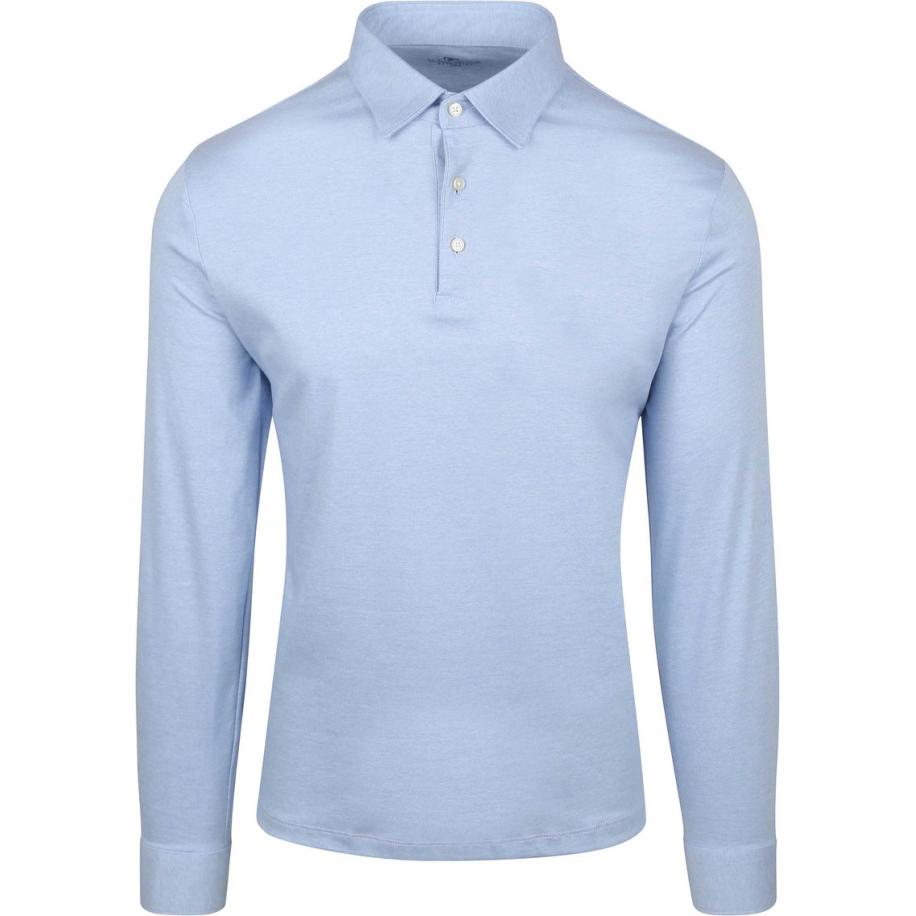 Desoto Longsleeve Poloshirt Essential Lichtblauw Blauw