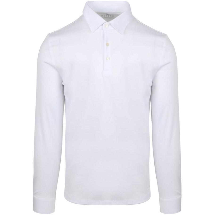 Desoto Longsleeve Poloshirt Essential Wit Wit