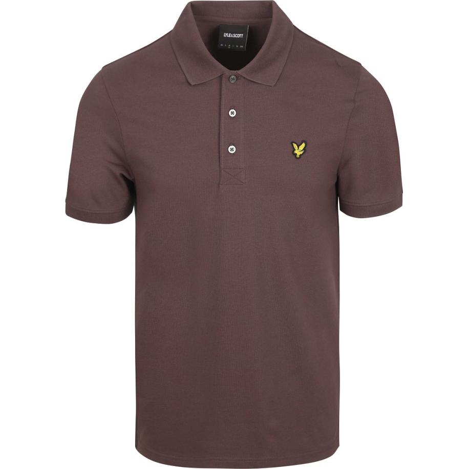 Lyle and Scott Polo Plain Espresso Bruin
