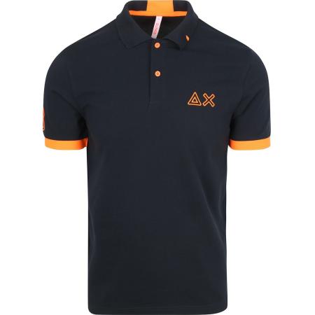 Sun68 Poloshirt Logo Fluo Navy