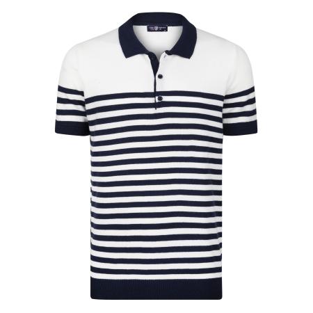 Jimmy Sanders Jimmy Sanders Shirt marine / wit