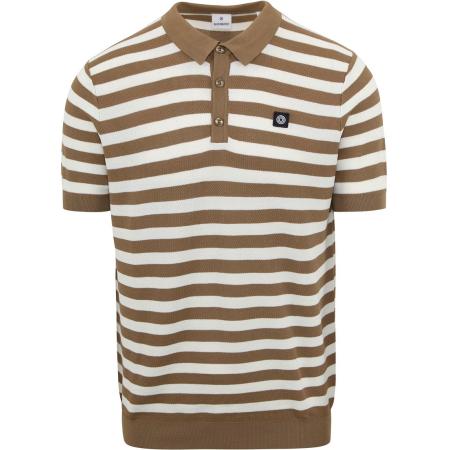 Blue Industry M10 Poloshirt Strepen Bruin