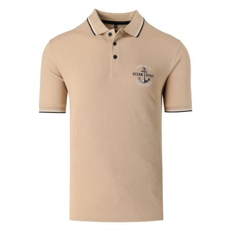 Marvelis Casual Polo shirt Korte mouw lichtbeige