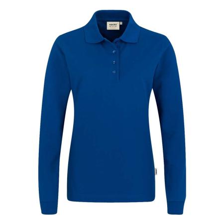 HAKRO 215 Dames poloshirt met lange mouwen donkerblauw, Effen
