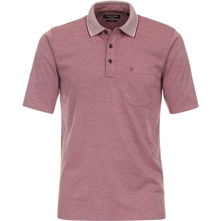 Casa Moda Polo Stretch Melange Roze Rood