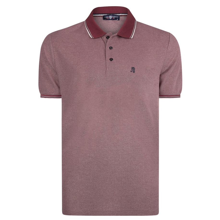 Jimmy Sanders Jimmy Sanders Shirt donkerblauw / bordeaux / wit -