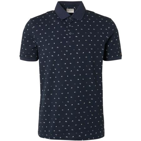 No Excess Polo Print Donkerblauw