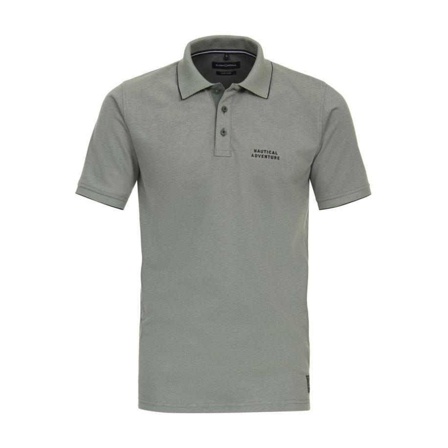 Casa Moda Polo shirt Korte mouw groen Groen