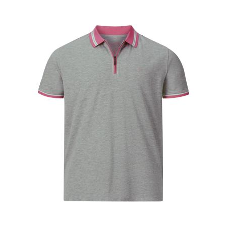 Charles Colby Polo shirt Korte mouw grijs