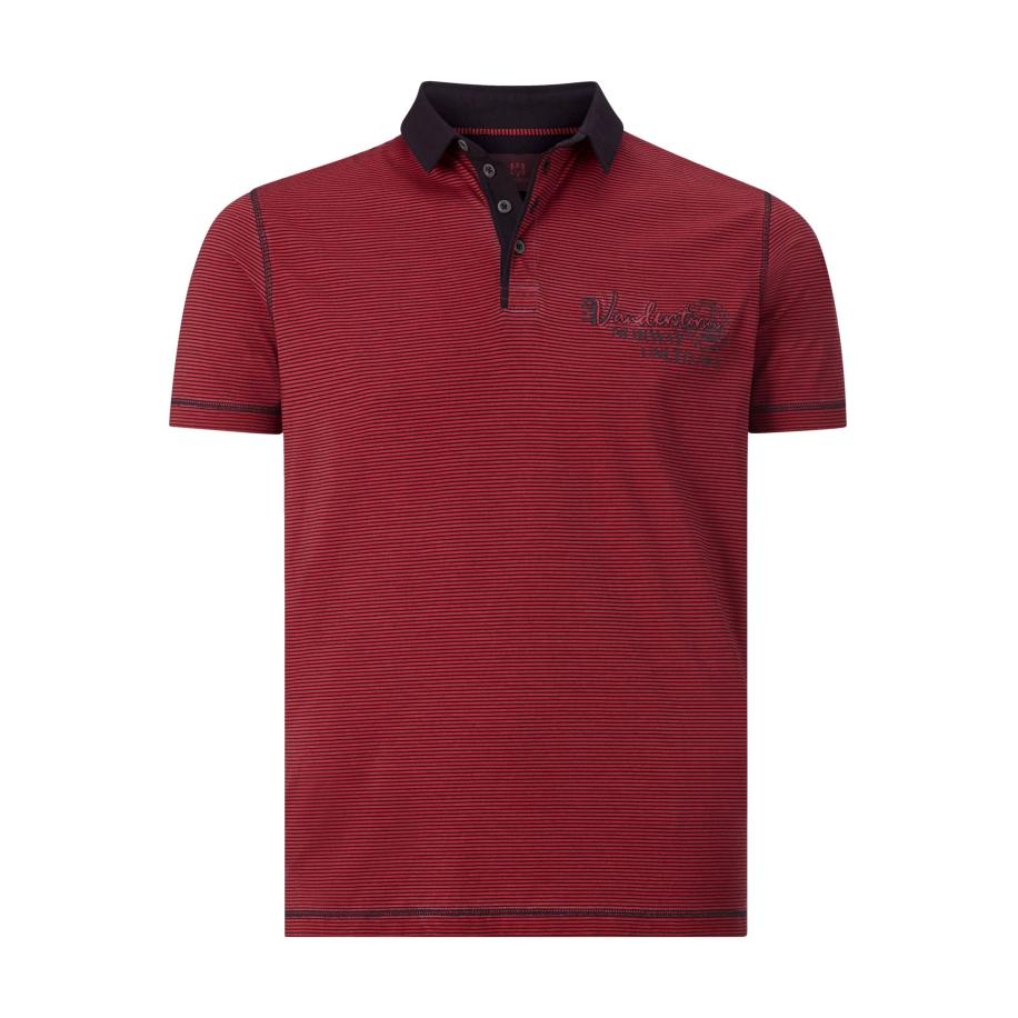 Jan Vanderstorm Polo shirt Korte mouw rood Rood