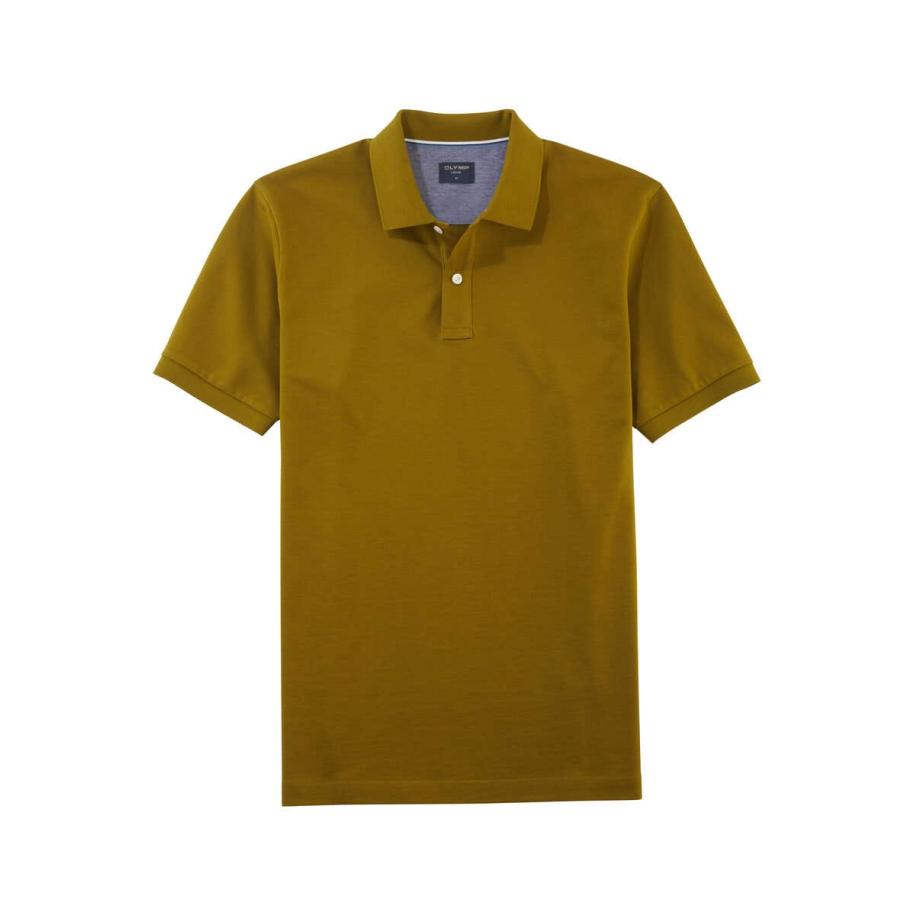 OLYMP Casual Polo shirt Korte mouw bruin Bruin