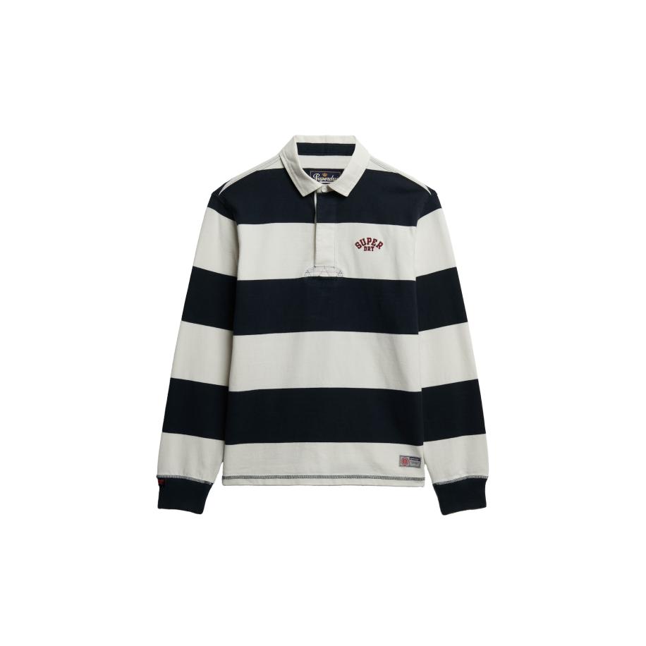 Superdry Shirt ecru / marine Blauw