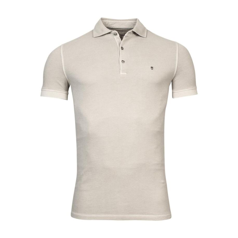 Thomas Maine Polo shirt Korte mouw beige Bruin