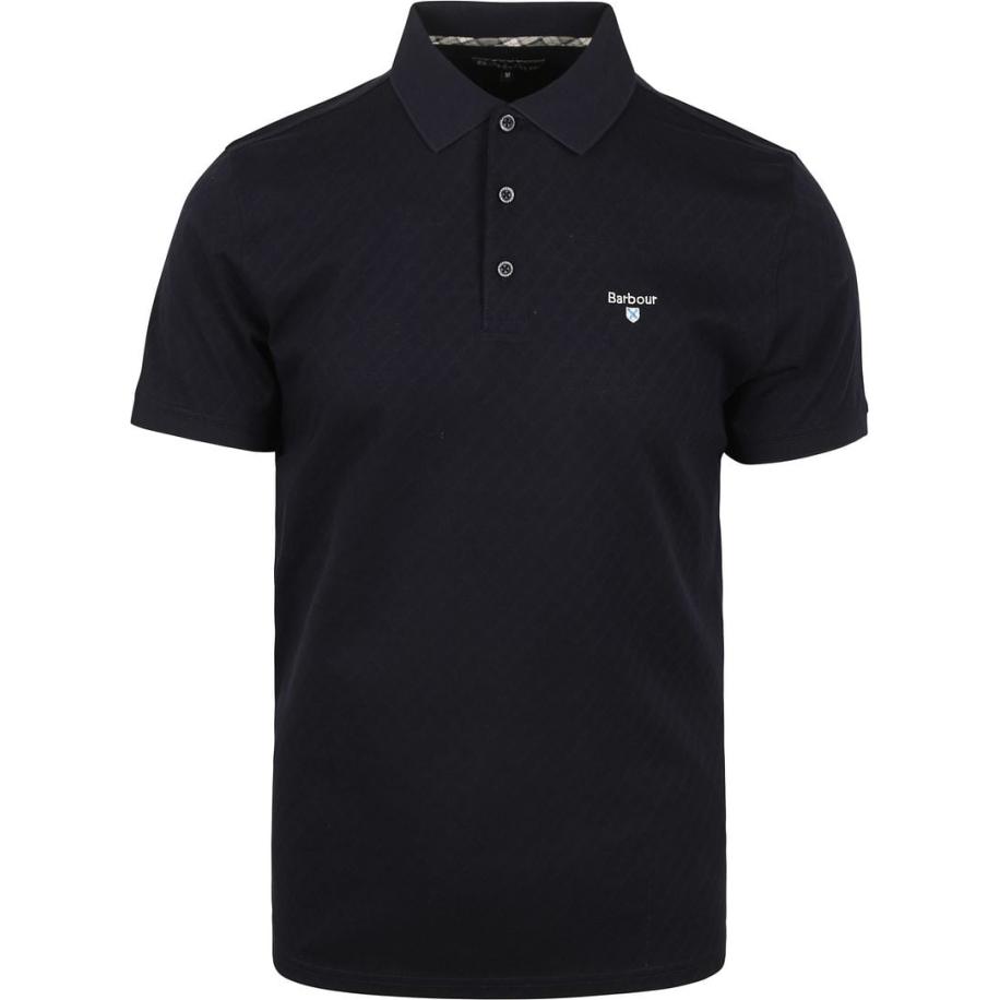 Barbour Polo Sutton Tailored Navy Blauw