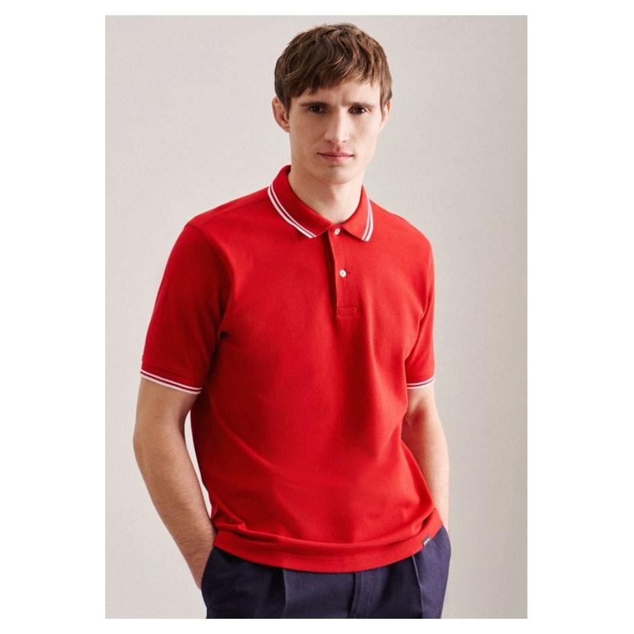 Seidensticker Polo shirt Korte mouw rood Rood