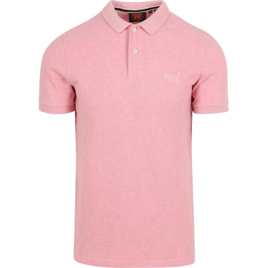 Superdry Classic Poloshirt Melange Roze Roze