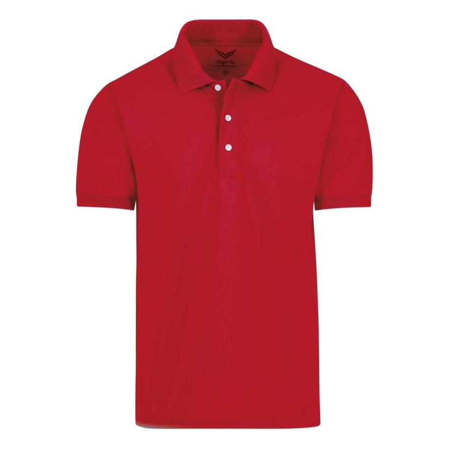 TRIGEMA Polo shirt Korte mouw rood Rood