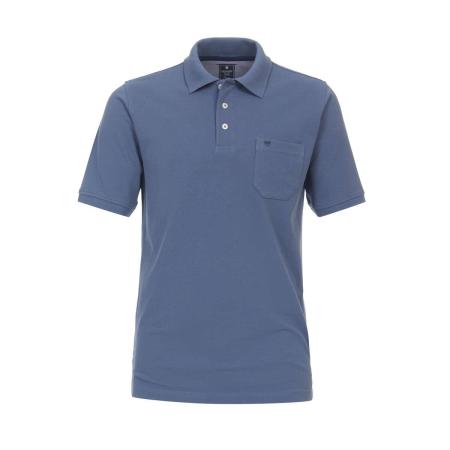 Redmond Casual Polo shirt Korte mouw middenblauw