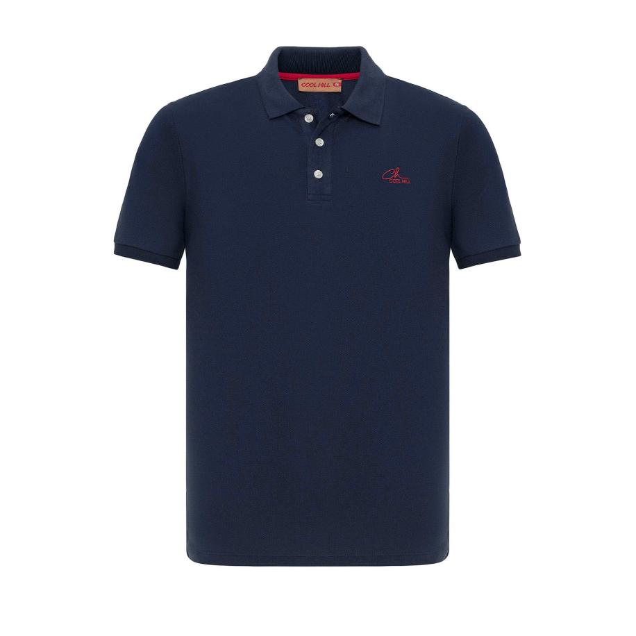 Cool Hill Cool Hill Shirt navy / robijnrood -