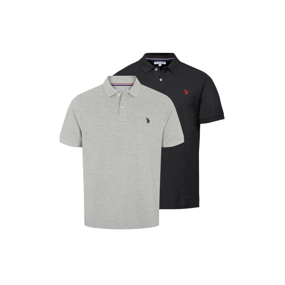 U.S. Polo Assn. U.S. POLO ASSN. Shirt Alfred grijs gemêleerd / zwart -