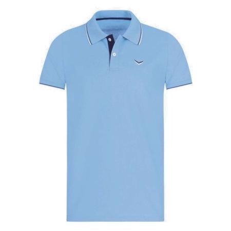 TRIGEMA Polo shirt Korte mouw lichtblauw