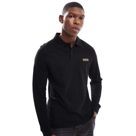 Barbour International - Polo met lange mouwen in zwart