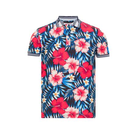 Cipo & Baxx CIPO & BAXX Shirt blauw / lichtroze / rood / wit