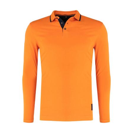 Marvelis Casual Poloshirt lange mouw roest, Effen