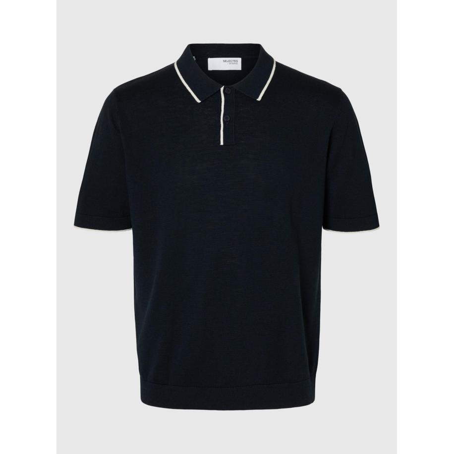 Selected SELECTED Shirt donkerblauw / wit -
