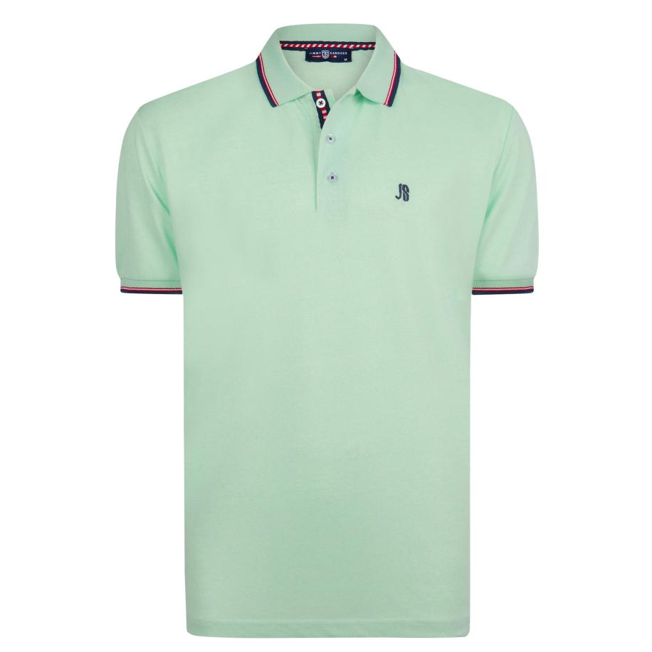 Jimmy Sanders Jimmy Sanders Shirt navy / mintgroen / rood -