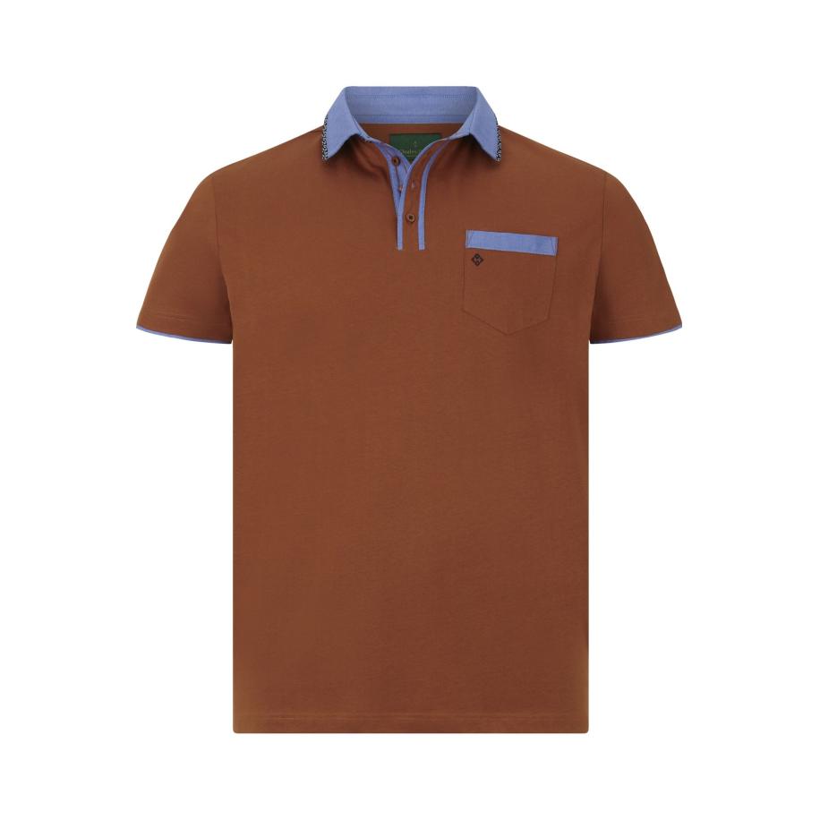 Charles Colby Polo shirt Korte mouw bruin Bruin