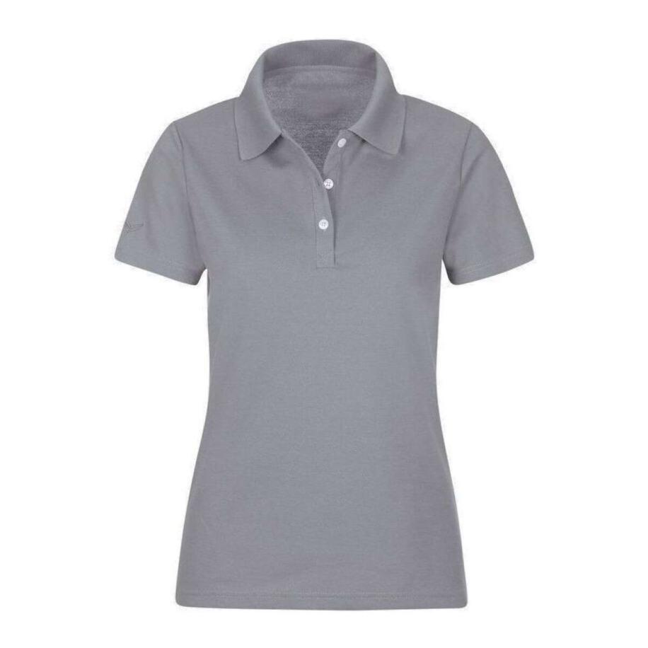 TRIGEMA Dames Poloshirt grijs, Effen Grijs