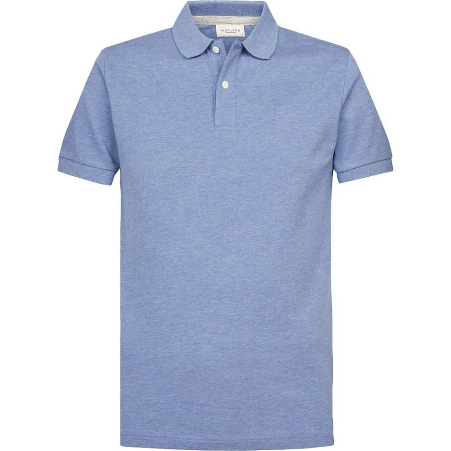 Profuomo Piqué Poloshirt Blauw Blauw