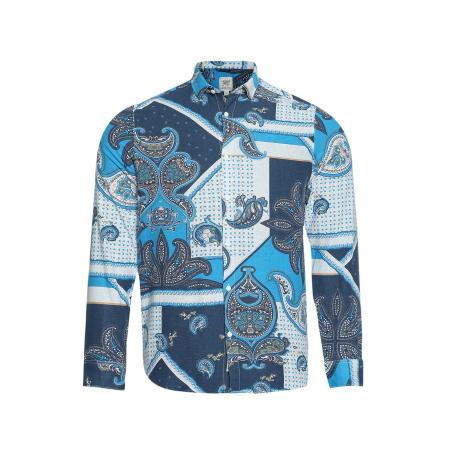 Campus Sutra Campus Sutra Shirt Tatum blauw