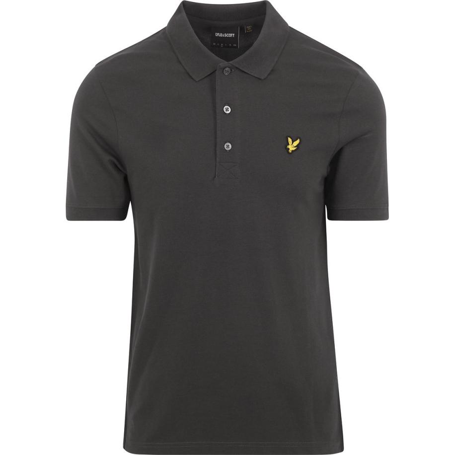 Lyle and Scott Polo Plain Antraciet Grijs