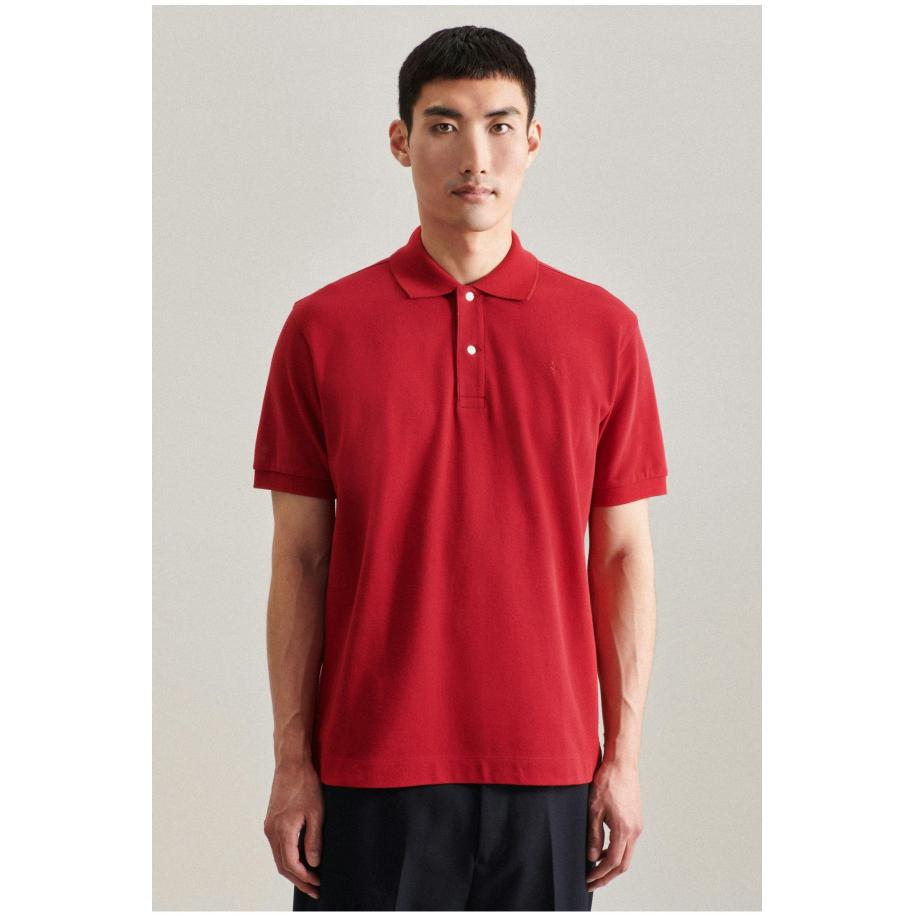 Seidensticker Polo shirt Korte mouw rood Rood