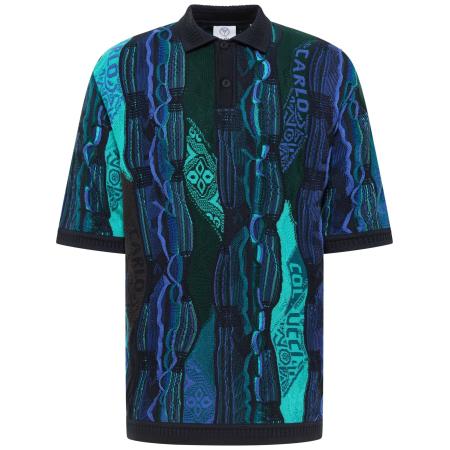 carlo colucci Carlo Colucci Shirt Erhard blauw / navy / neonblauw