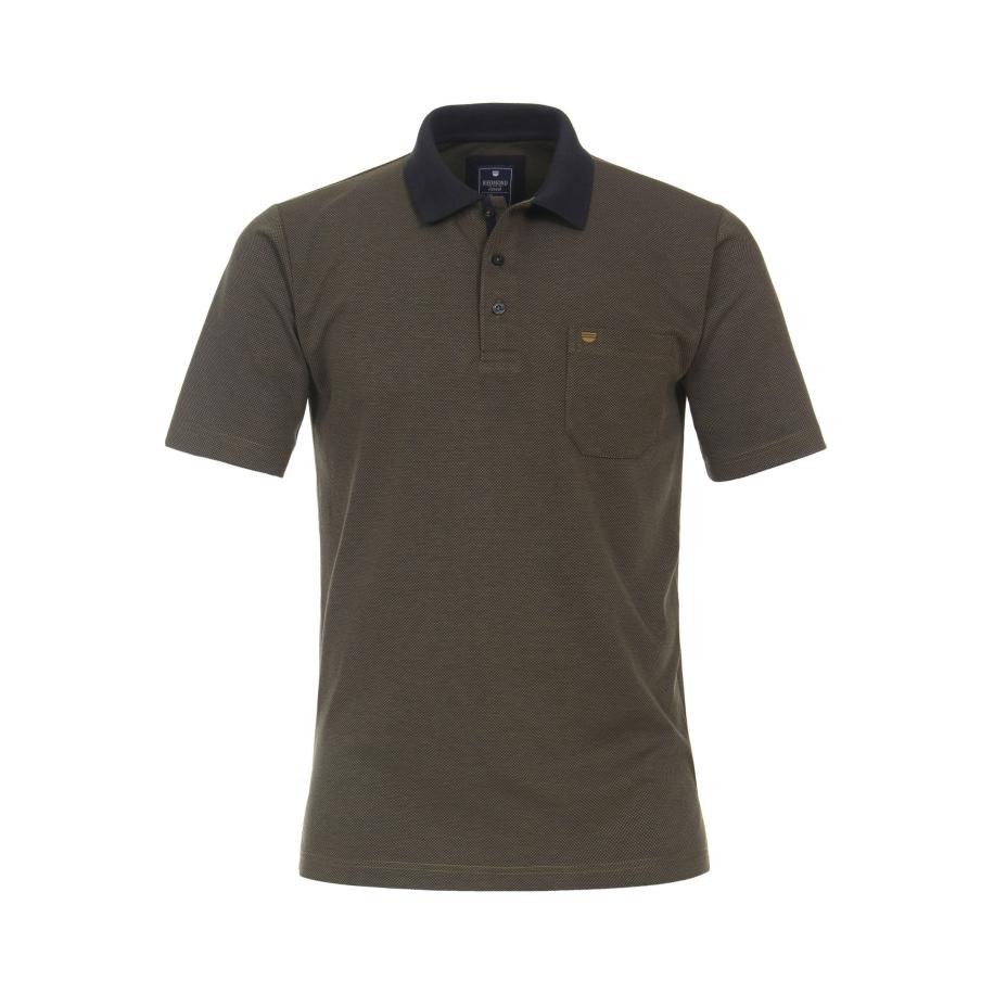 Redmond Casual Polo shirt Korte mouw groen Bruin