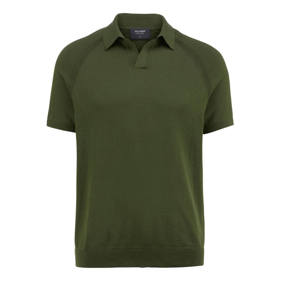 OLYMP SIGNATURE Soft Business Polo shirt Korte mouw donkergroen Groen