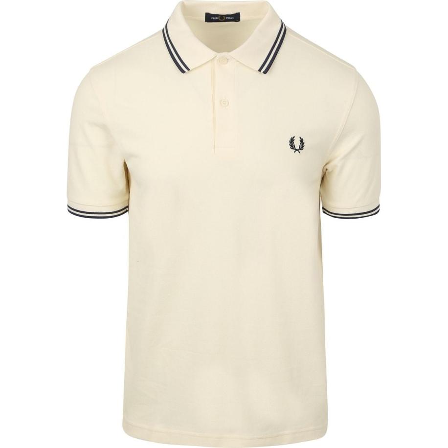 Fred Perry Polo M3600 Ecru Y24 Bruin