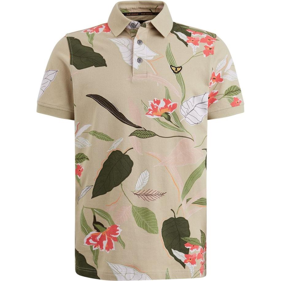 PME Legend Polo Print Beige Bruin
