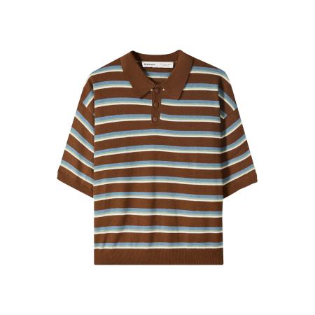 Bershka Bershka Shirt lichtblauw / bruin / mintgroen / wit